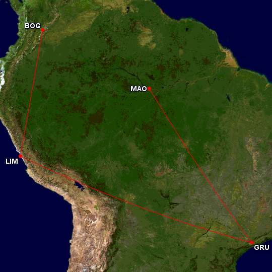 Как планировался маршрут в Южную Америку (весна 2022)
